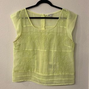 American Eagle Sheer Eyelet Top